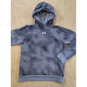 Under Armour Hoodie Boys L Youth Long Sleeve Oil Spill Camo Fleece Pullover